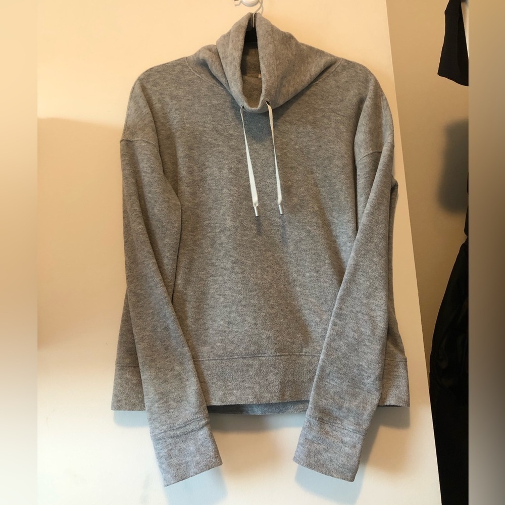 LULULEMON GO FORWARD FLEECE PULLOVER FUNNEL NECK GREY SIZE 6 - Picture 4 of 12